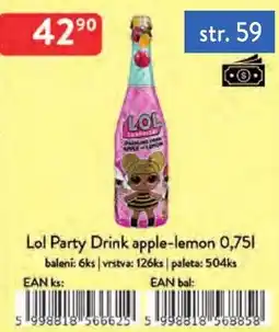 Qanto Lol Party Drink apple-lemon nabídka