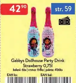 Qanto Gabbys Dollhouse Party Drink Strawberry nabídka