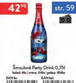 Qanto Šmoulové Party Drink nabídka