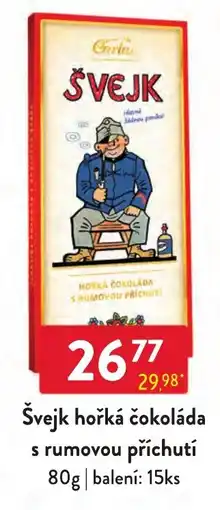 Qanto Švejk hořká čokoláda s rumovou příchutí nabídka