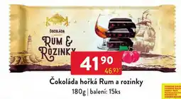 Qanto Ferba čokoláda hořká rum a rozinky nabídka