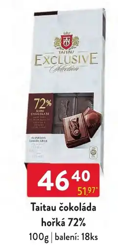 Qanto Taitau čokoláda hořká 72% nabídka