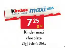 Qanto Kinder maxi chocolate nabídka