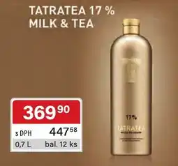 Qanto Tatratea milk & tea nabídka