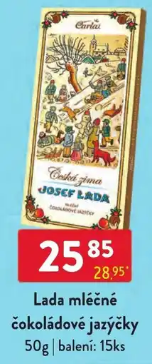 Qanto Josef Lada mléčné čokoládové jazýčky nabídka
