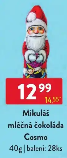 Qanto Cosmo mléčná čokoláda Mikuláš nabídka