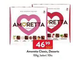 Qanto Amoretta Classic, Desserts nabídka