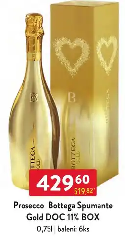Qanto Bottega Prosecco Spumante Gold DOC nabídka