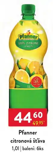Qanto Pfanner citronová šťáva nabídka