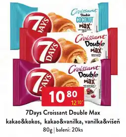 Qanto 7Days Croissant Double Max kakao&kokos, kakao&vanilka, vanilka&višeň nabídka