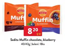 Qanto Sedita Muffin chocolate, blueberry nabídka
