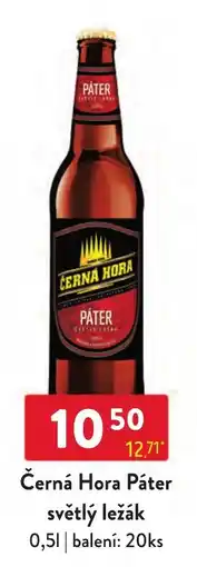 Qanto Černá Hora Páter světlý ležák nabídka