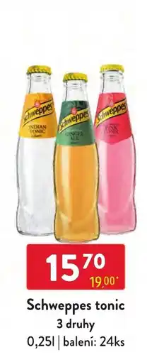 Qanto Schweppes tonic 3 druhy nabídka