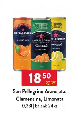 Qanto San Pellegrino Aranciata, Clementina, Limonata nabídka