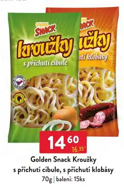Qanto Golden Snack Kroužky s příchutí cibule, s příchutí klobásy nabídka