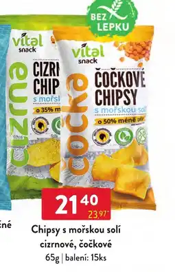 Qanto vital snack chips s mořskou solí nabídka