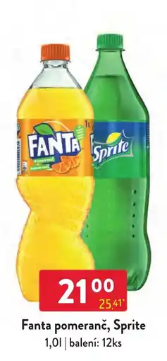 Qanto Fanta pomeranč, Sprite nabídka