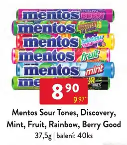 Qanto Mentos sour tones discovery mint fruit rainbow berry good nabídka