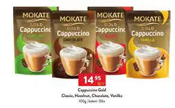 Qanto Mokate cappuccino gold classic, hazelnut, chocolate, vanilka nabídka