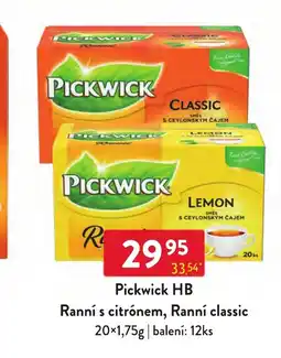 Qanto Pickwick Ranní s citrónem, Ranní classic nabídka