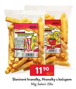 Qanto Krajič slaninové hranolky hranolky s kečupem nabídka
