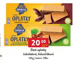 Qanto Opavia zlaté oplatky čokoládové, liskoořiškové nabídka
