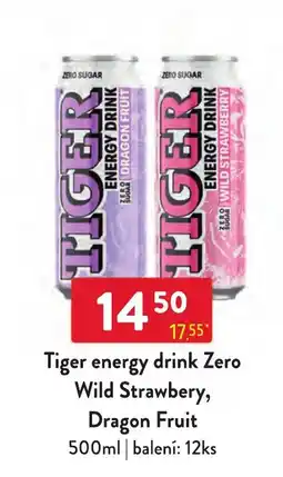 Qanto Tiger energy drink Zero Wild Strawberry, Dragon Fruit nabídka