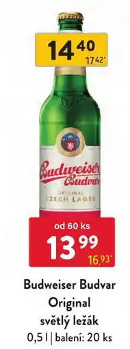 Qanto Budweiser Budvar Original světlý ležák nabídka