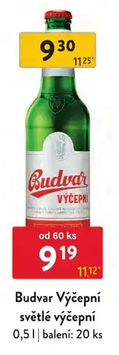 Qanto Budvar výčepní světlé výčepní nabídka