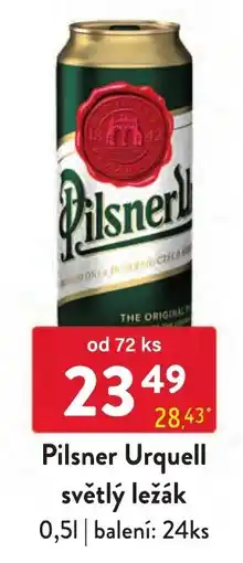 Qanto Pilsner Urquell světlý ležák nabídka