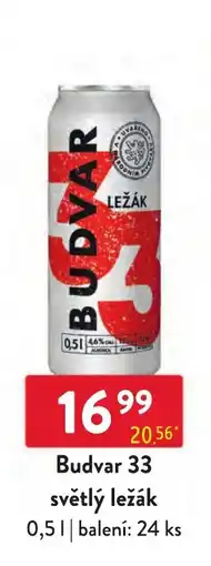 Qanto Budvar 33 světlý ležák nabídka