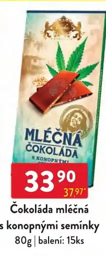 Qanto Curla mléčná čokoláda s konopnými semínky nabídka