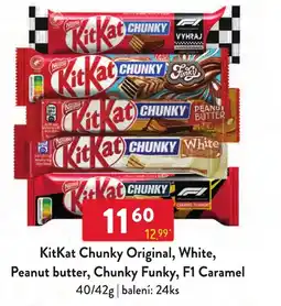 Qanto KitKat Chunky Original, White, Peanut butter, Chunky Funky, F1 Caramel nabídka