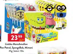Qanto Lízátka Marschmallow Paw Patrol, SpongeBob, Mimoni nabídka