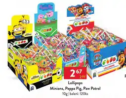 Qanto Lollipop Minions, Peppa Pig, Paw Patrol nabídka