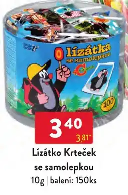 Qanto Lízátka Krteček se samolepkou nabídka