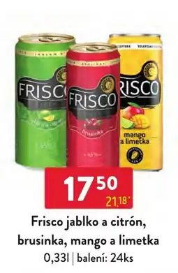 Qanto Frisco jablko a citrón, brusinka, mango a limetka nabídka