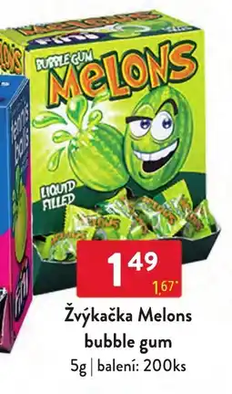 Qanto Melons bubble gum nabídka