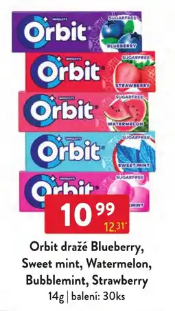 Qanto Orbit draže Blueberry, Sweet mint, Watermelon, Bubblemint, Strawberry nabídka
