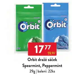 Qanto Orbit dražé sáček Spearmint, Peppermint nabídka