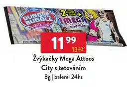 Qanto Žvýkačky Mega Attoos City s tetováním nabídka