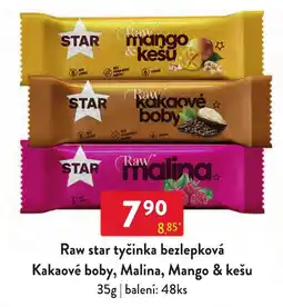 Qanto Raw star tyčinka bezlepková nabídka