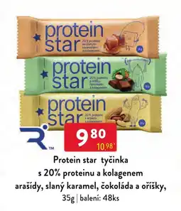Qanto protein star tyčinka s 20% proteinu a kolagenem arašidy, slaný karamel, čokoláda a oříšky nabídka