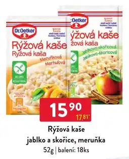 Qanto Dr.Oetker rýžová kaše jablko a skořice, meruňka nabídka