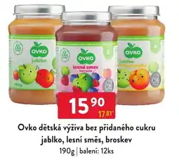 Qanto Ovko dětská výživa bez přidaného cukru jablko, lesní směs, broskev nabídka