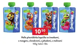 Qanto Hello přesnídávka kapsička se švestkami, s mangem, s broskvemi, s jahodami, s malinami nabídka