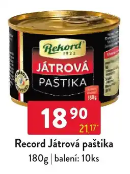 Qanto Record Játrová paštika nabídka
