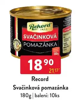 Qanto Record svačinková pomazánka nabídka