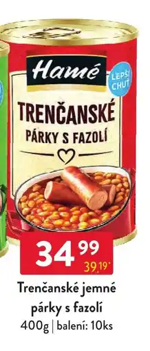 Qanto Hamé trenčanské jemné párky s fazolí nabídka