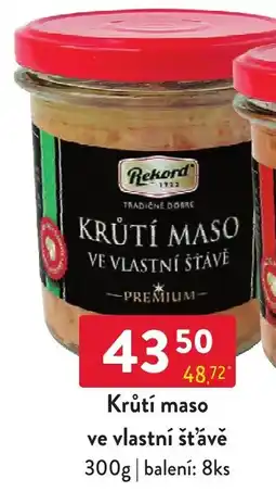 Qanto Rekord krůtí maso ve vlastní šťávě nabídka